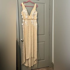 Berta inspired floral beaded gown